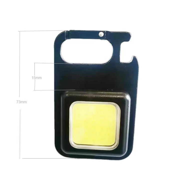 2023 new style bigger logo portable COB keychain torch light led flashlight aluminum rechargeable USB charging cob work light
