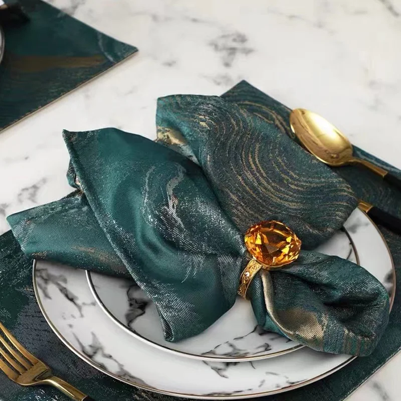 Wholesale cotton cloth folded star luxury table napkin