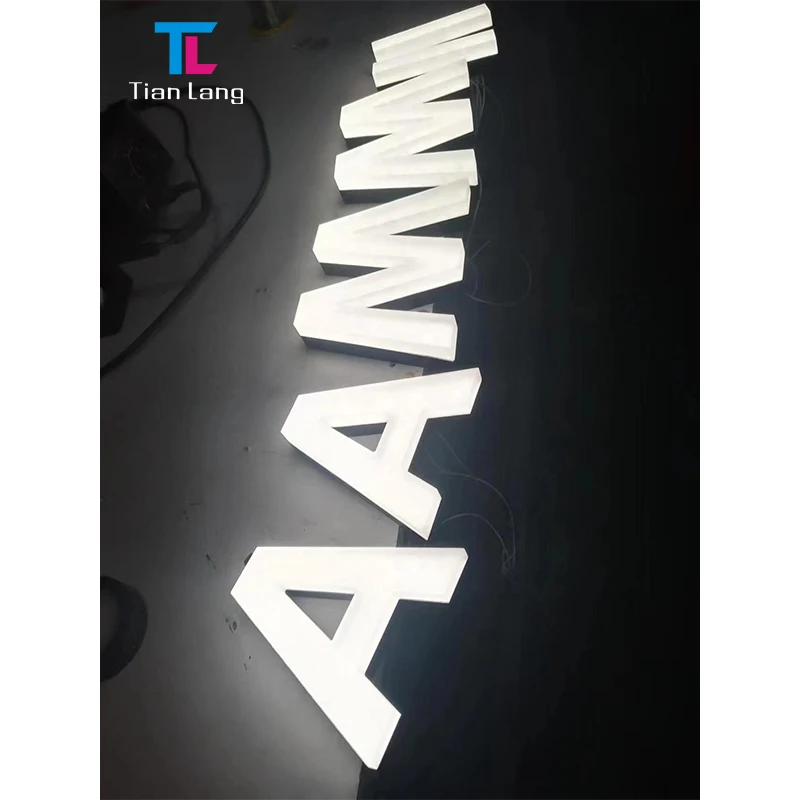 High Brightness 3D Metal Signs Custom Led Luminous Characters illuminated sign 3d channel letter sign