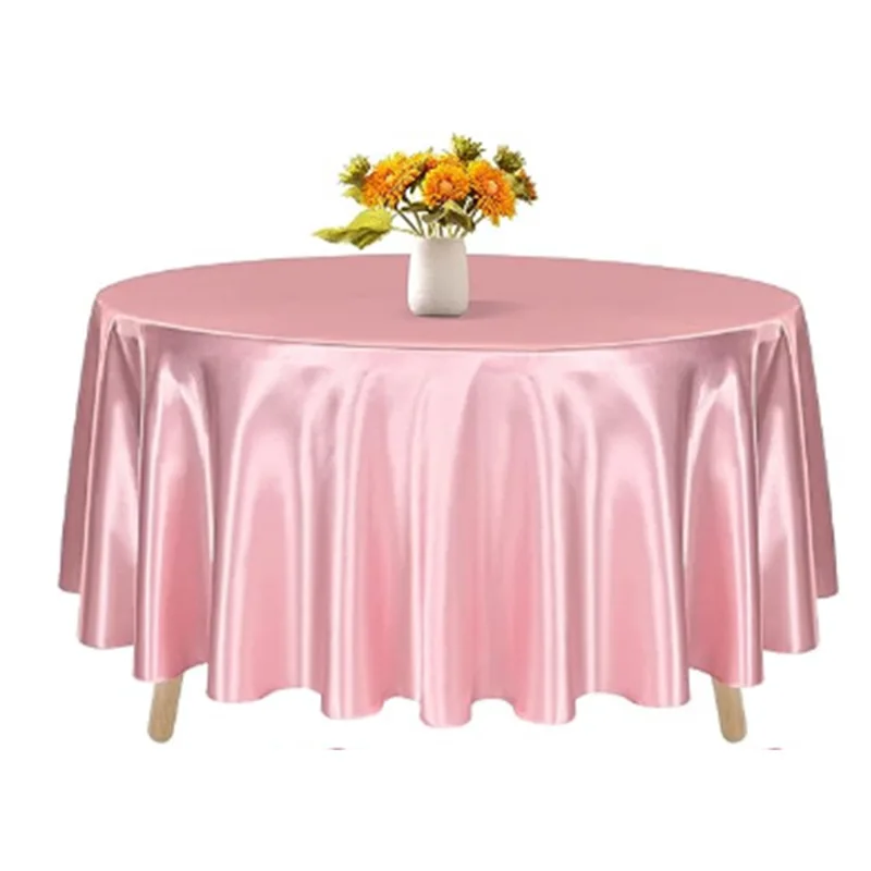 120inch round tablecloth cheap satin tablecloth white tablecloth wedding banquet table cloth