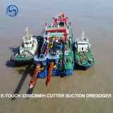 Large size34 inch 3500cbm/h  sand cutter suction dredger floating crane barge for sale