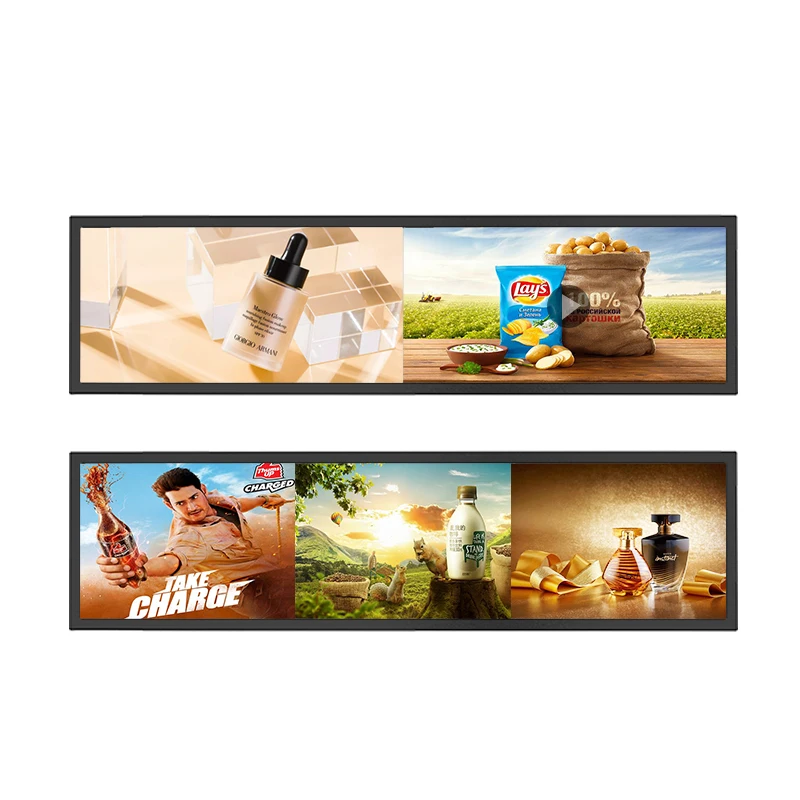 
Supermarket Shelf Screen Advertising Player 18.9 Inch Led Display Panel Ultra Wide Bar Stretched LCD Monitor 