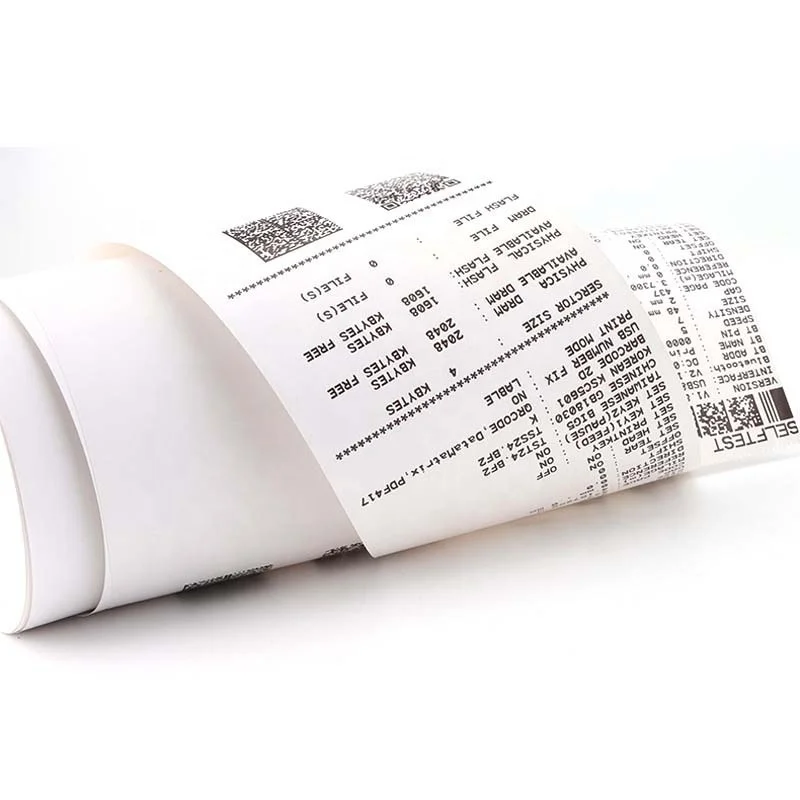 Customized Size White Pos Cash Register Paper Cashier Paper Ticket Thermal Paper Roll