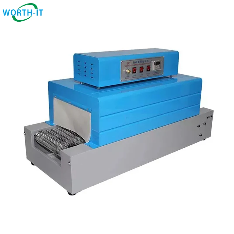 thermal shrink wrapping thermo shrinking machine for cosmetic bottle jar