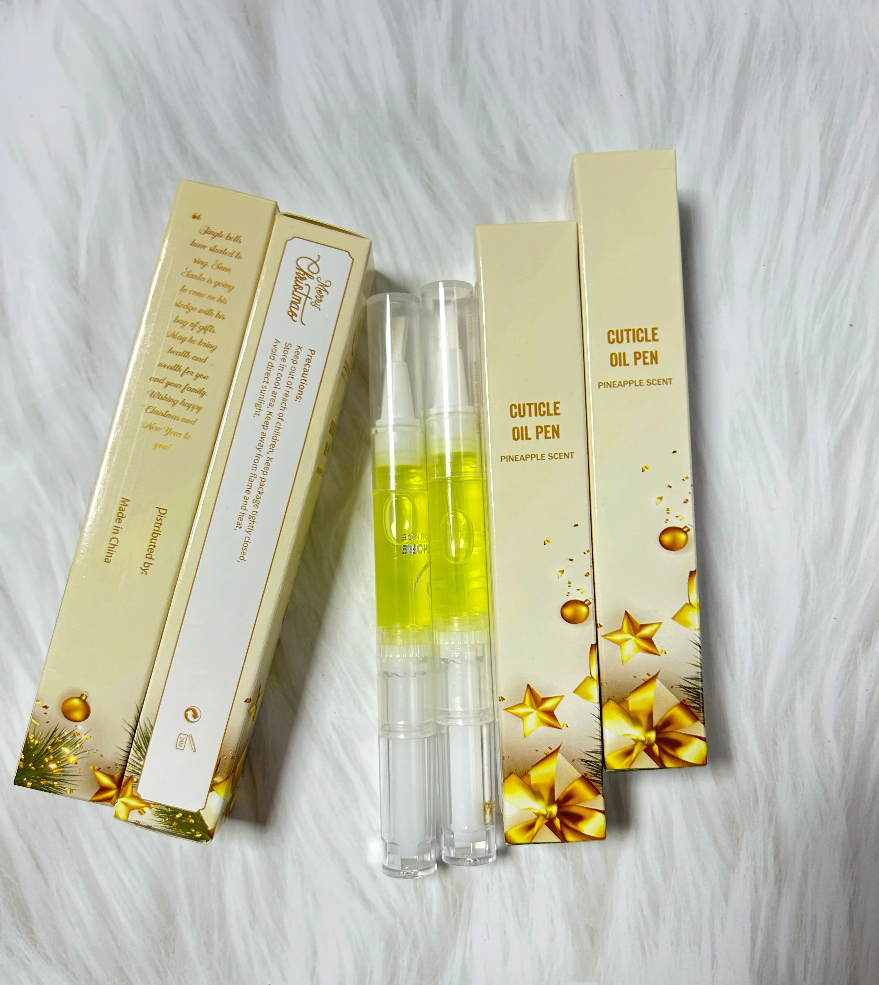 OEM Christmas Gift Beauty Personal Care Nail Suppliers Nail Art Cuticle Revitalizer Oil Pen for Nail Salon Care oil Xmas Design