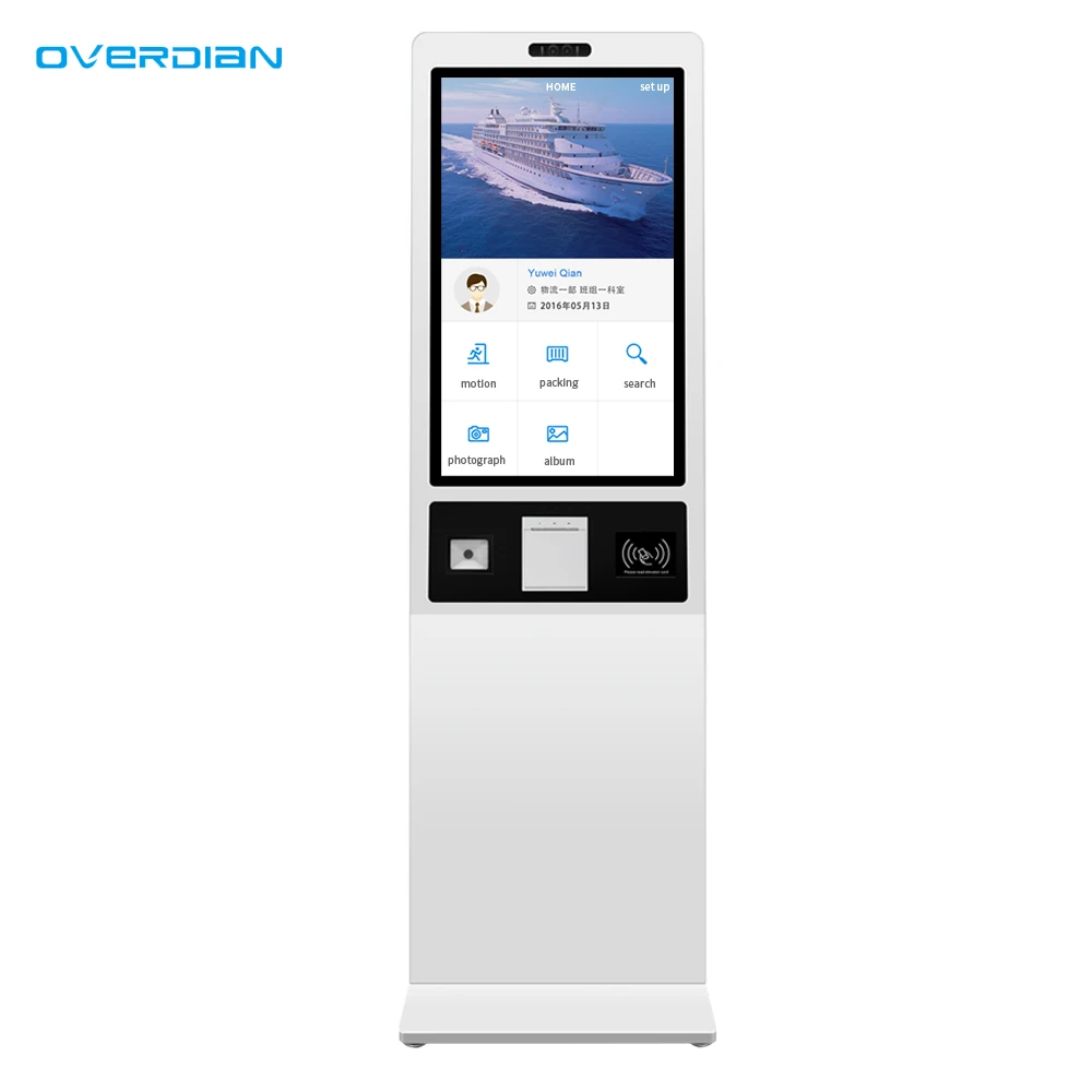 Floor stand 32 Inch ticket vending payment machine touch screen fast food self service ordering kiosk self checkout kiosk