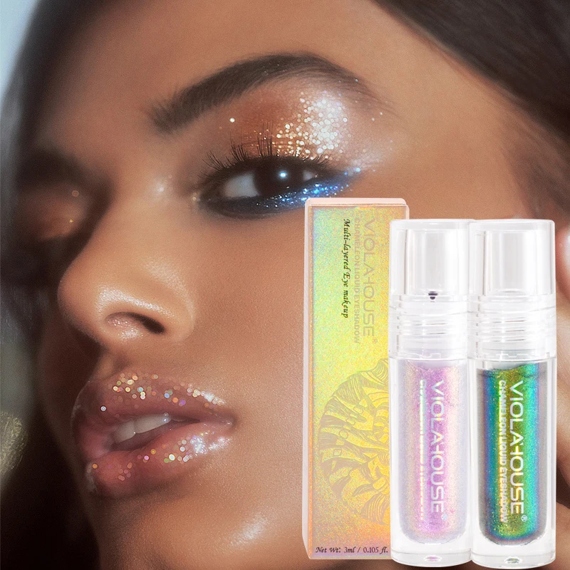 OEM/ODM Metallic Liquid Chameleon Eyeshadow Multi-color Eye Makeup Multichrome Glitter Eyeshadow