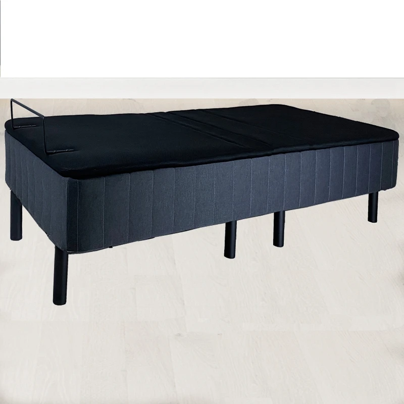 Upholstered Adjustable Bed Frame with Wireless Remote wood board and 8 legs