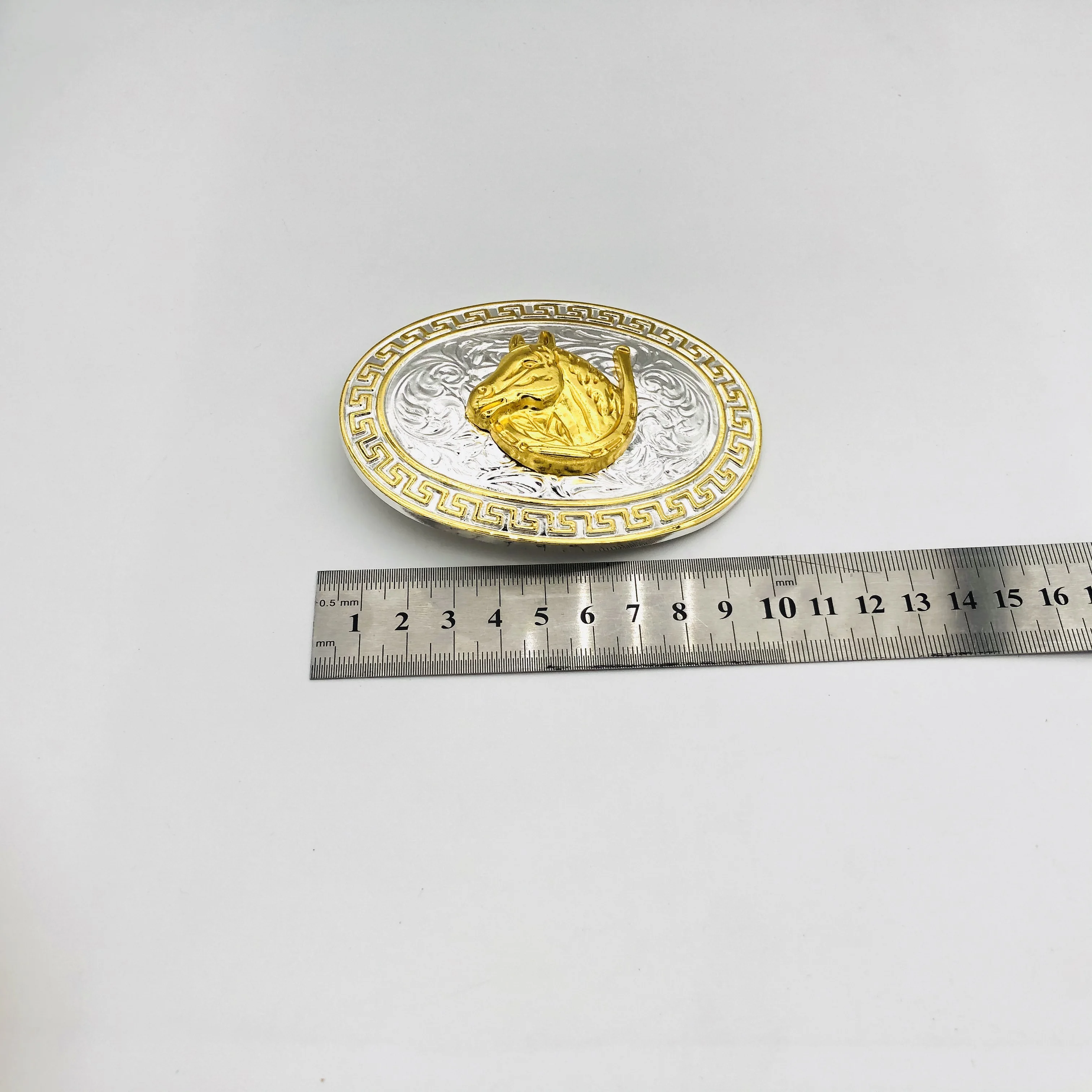 Manufacturer custom western gold/silver metal zinc alloy Belt Buckle