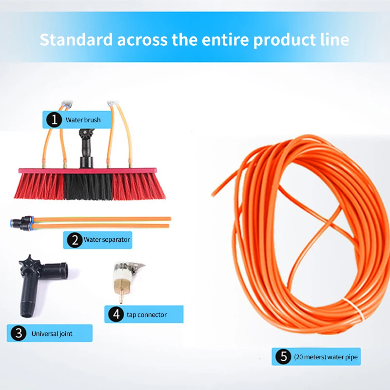 Telescopic Aluminum Cleaning Brush Pole Solar Panel Cleaning Handheld Water Fed Pole Brush