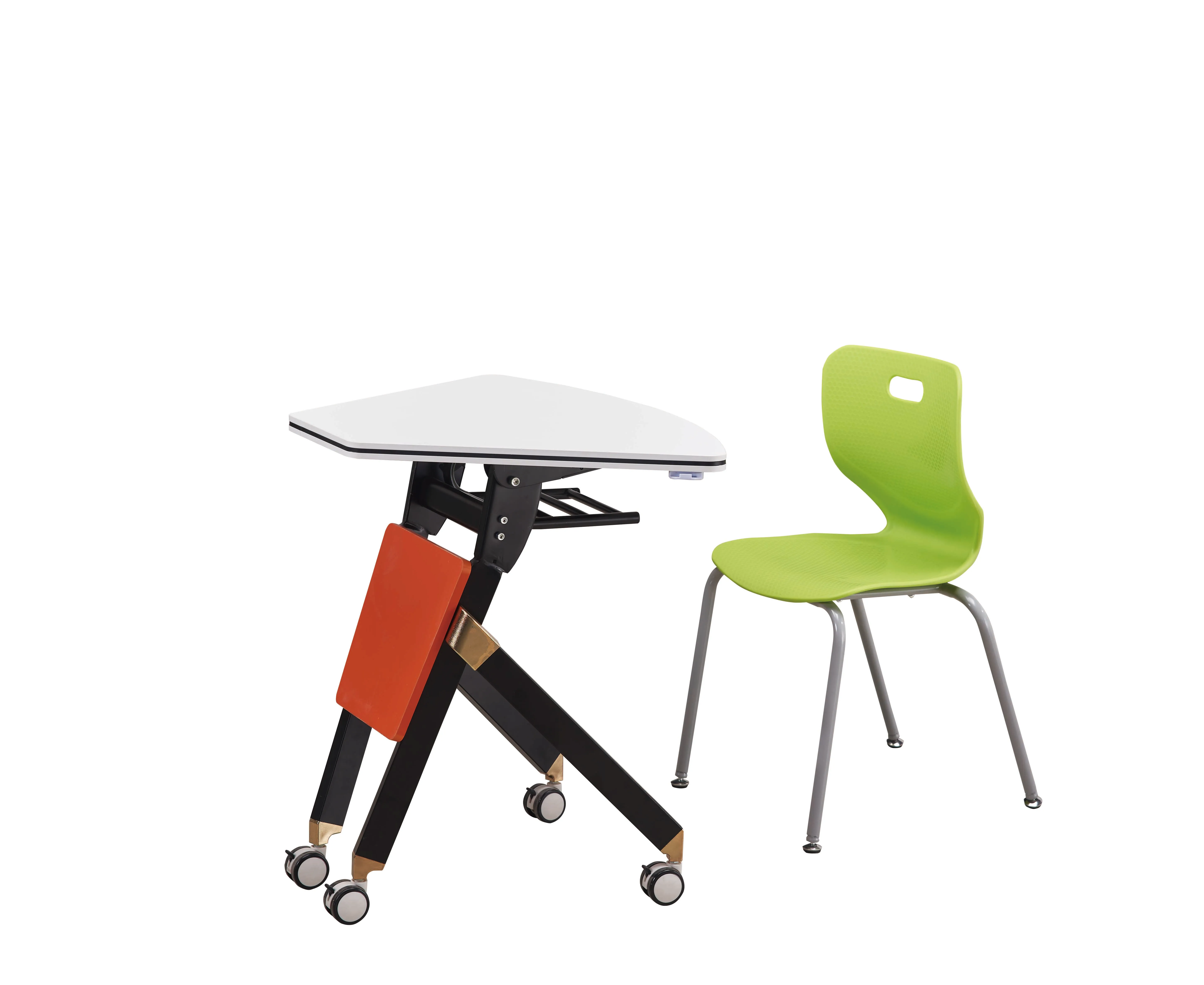 P18 Cheap Classroom Single Desk School Writing Table with Book Drawer for Student Furniture Set Wood Packing Material Type