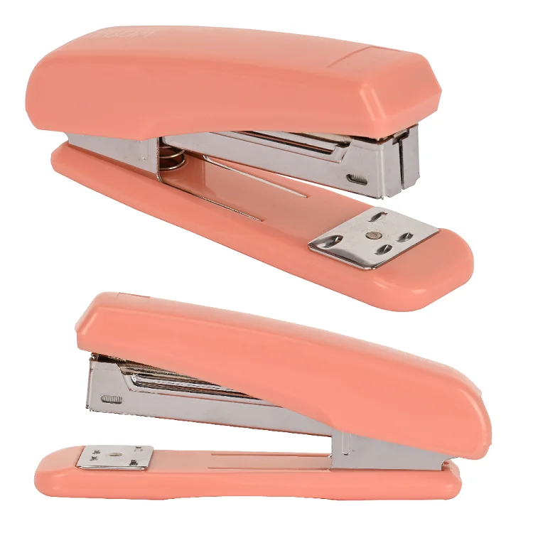 AFFISURE Hot Sell Pink Slippy Plastic Stapler, 24/6&26/6, 20 Sheets Capacity, Light And Handy
