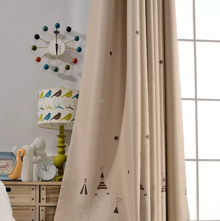 Factory Wholesale Cheap Price Embossed Blackout Stripe Curtain