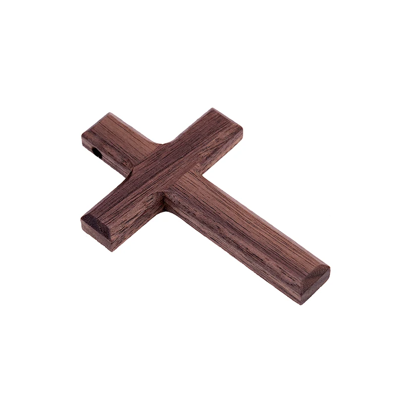Wholesale Custom Christ Wall decoration Hand Held Small Walnut  Wooden Crosses