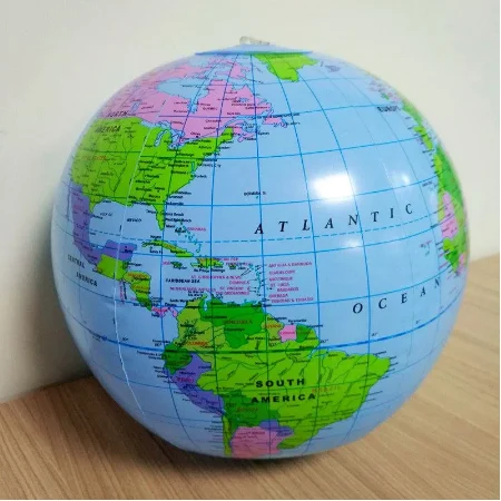 1pcs 40CM Inflatable World Globe Map ball Squishy Toys Early Education Geography Toys Map Balloon Beach Ball Toy For Children
