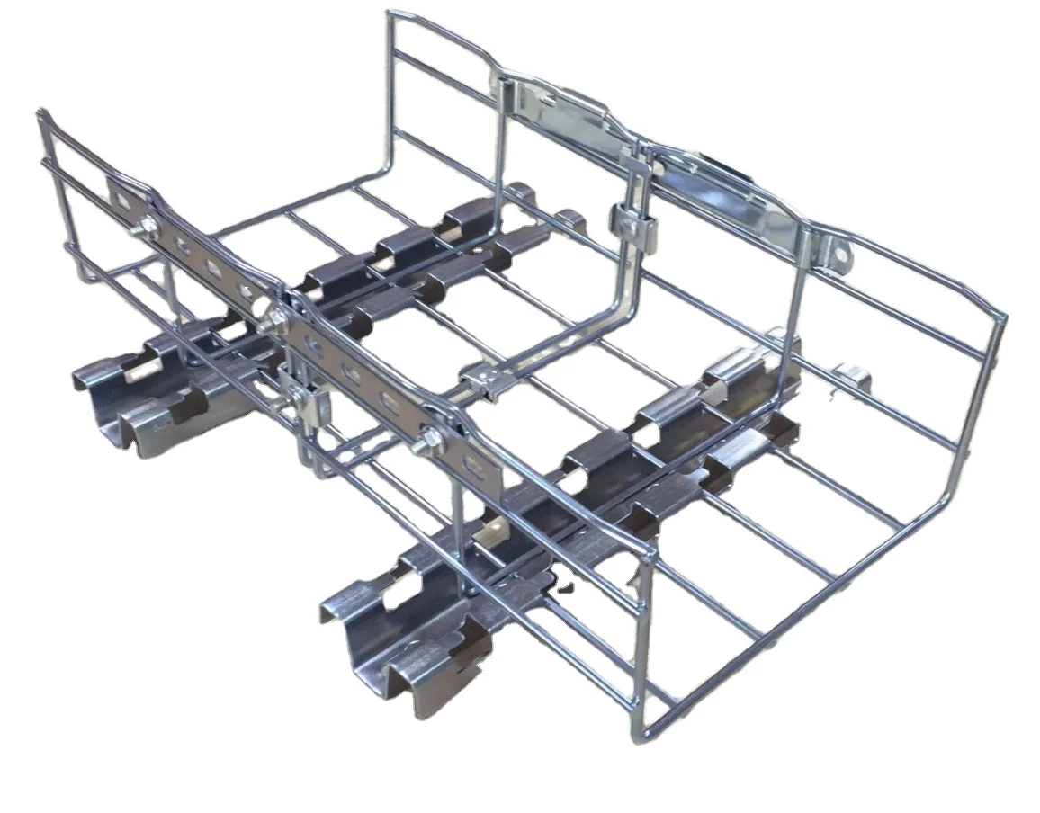 Factory Made Customized Stainless steel wire mesh baskets cable tray With SS304 quick coupling