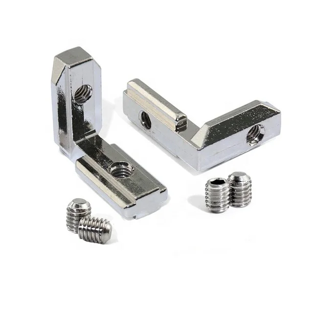 3030 Profile Fastener  Nickel Coated Zinc Alloy Interior Bracket For Aluminium Blind Bracket