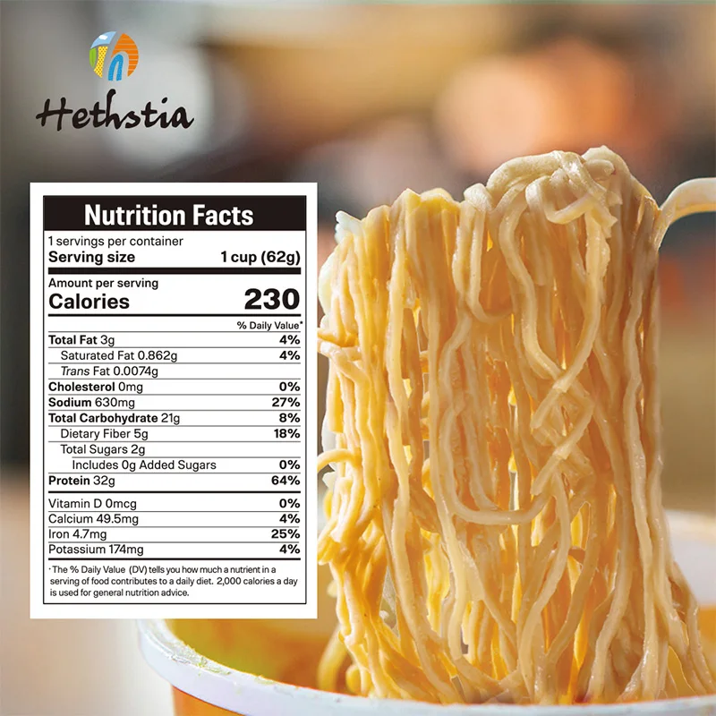 Low Carb Plant Base Protein Beef Flavor Ramen High Protein Keto Healthy Low Calorie Cup Noodles