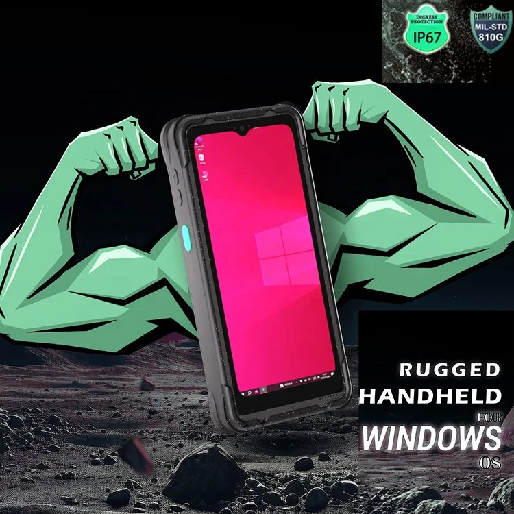 GENZO 6.5 inch IP67 PDA Windows 11 Rugged Phone Industrial PDAS Barcode Scanner Mobile POS Computer handheld terminals windows