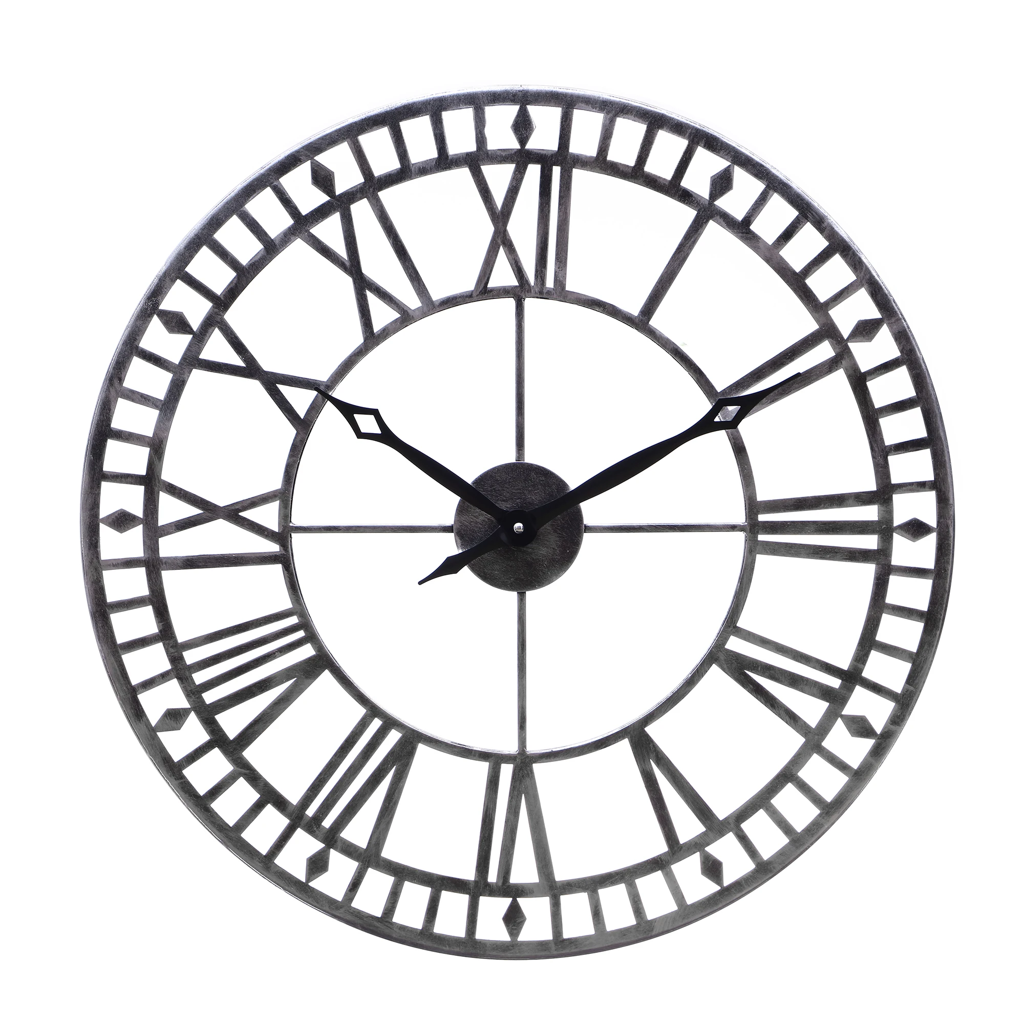 
The most Classic Vintage Round Metal Iron Roman Numerals farmhouse Wall Clock Home Decoration 