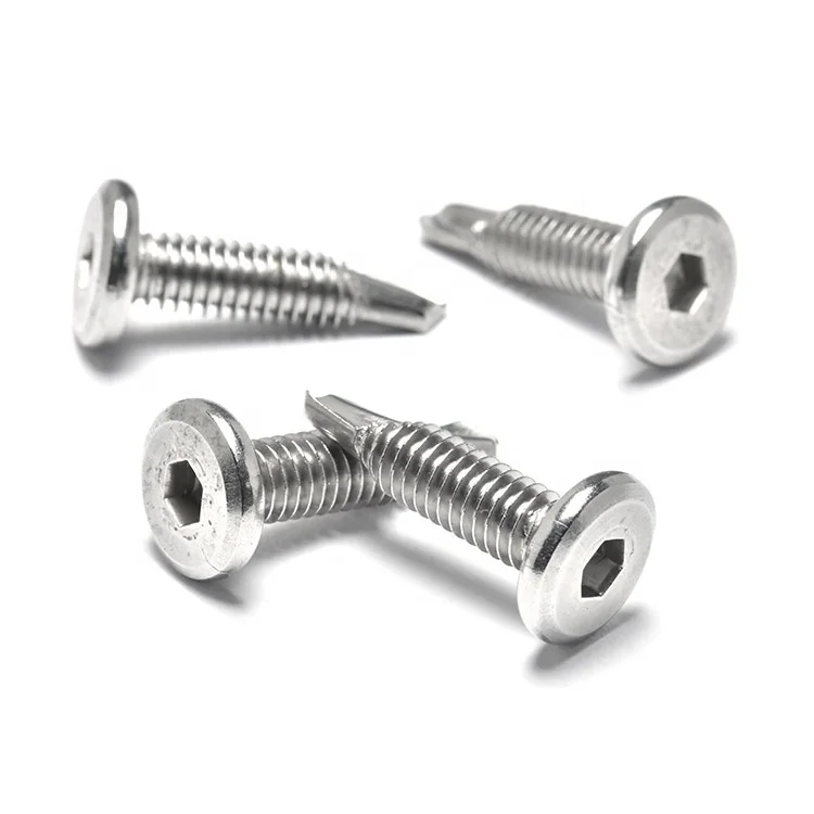 SS304 China Top Factory Flat Hexagonal Head Self Tapping Screw