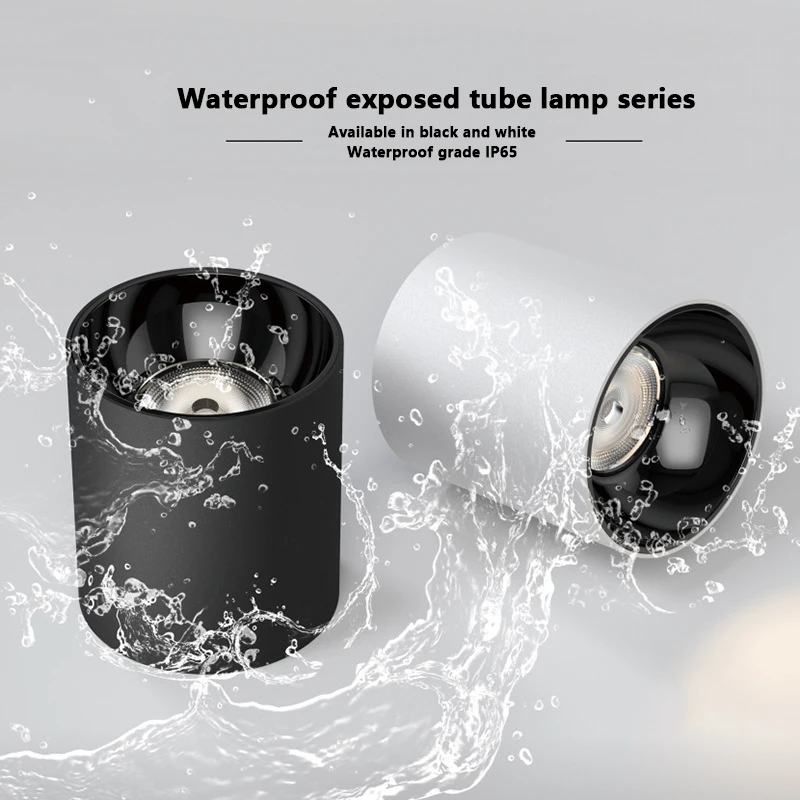 Jpungsun IP65 Waterproof COB Surface Mounted LED Downlight Suspended Project Dimmable Down Light