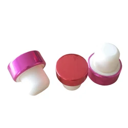 Custom Logo Synthetic Cork With Alumina Cap Bottle Stopper with Air Aluminum T Shape Cork