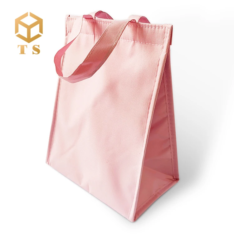 
600d Food School Lunch Oxford Aluminium Wholesale High-quality Pink Cooler Bag 