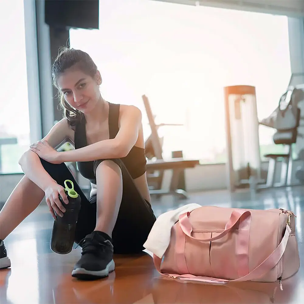 Оптовая продажа, нейлоновая спортивная сумка для выходных с индивидуальным логотипом, Вместительная дорожная сумка, унисекс стиль, водонепроницаемая Спортивная женская сумка