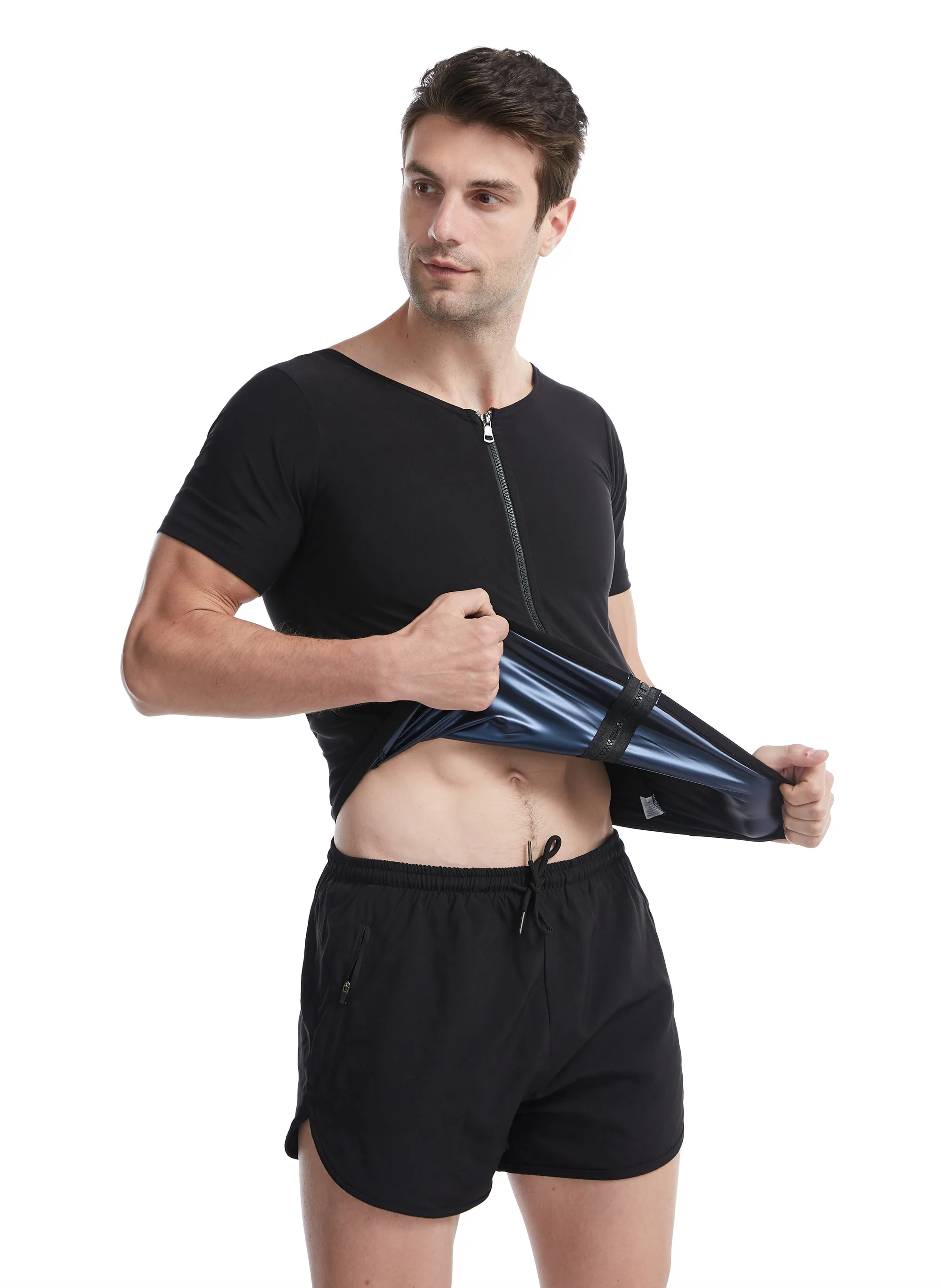 Mens Body Shaper Hot Sweats Sauna Suit Hot Sweat Slimming Shirt weight loss Jacket