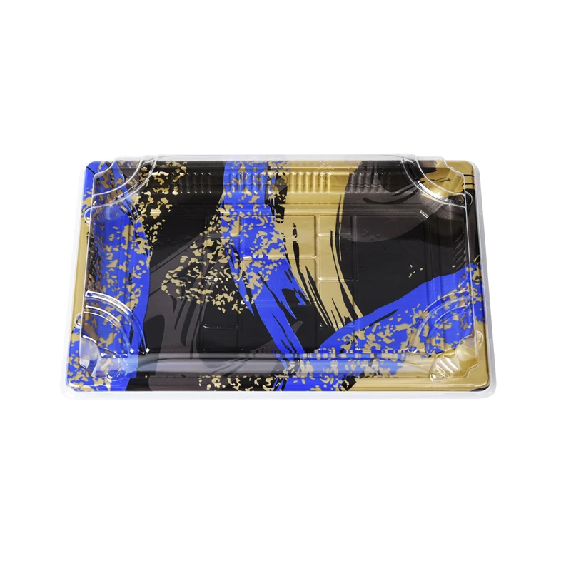 Food grade disposable plastic sushi take-away packing box