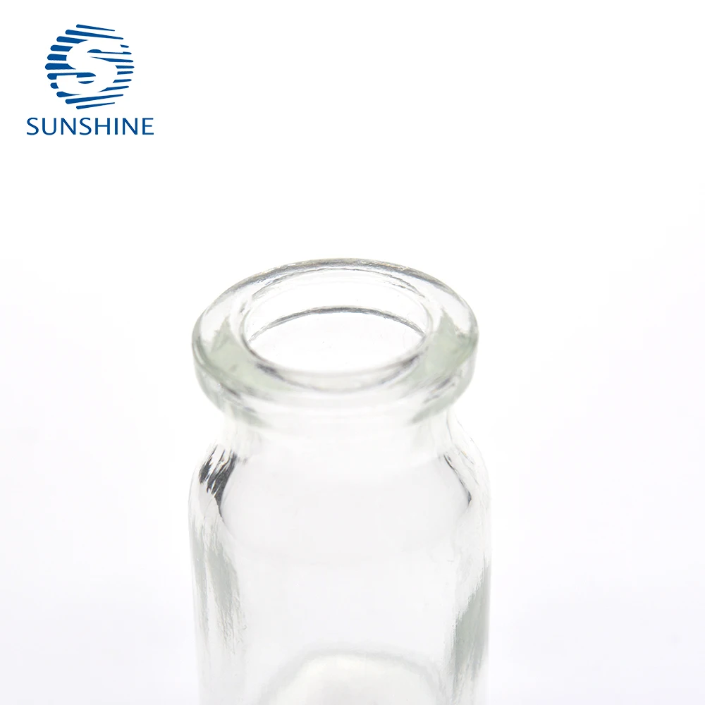 Pharmaceutical 7ml glass vial clear color injectable glass vial moulded injection vial for antibiotics