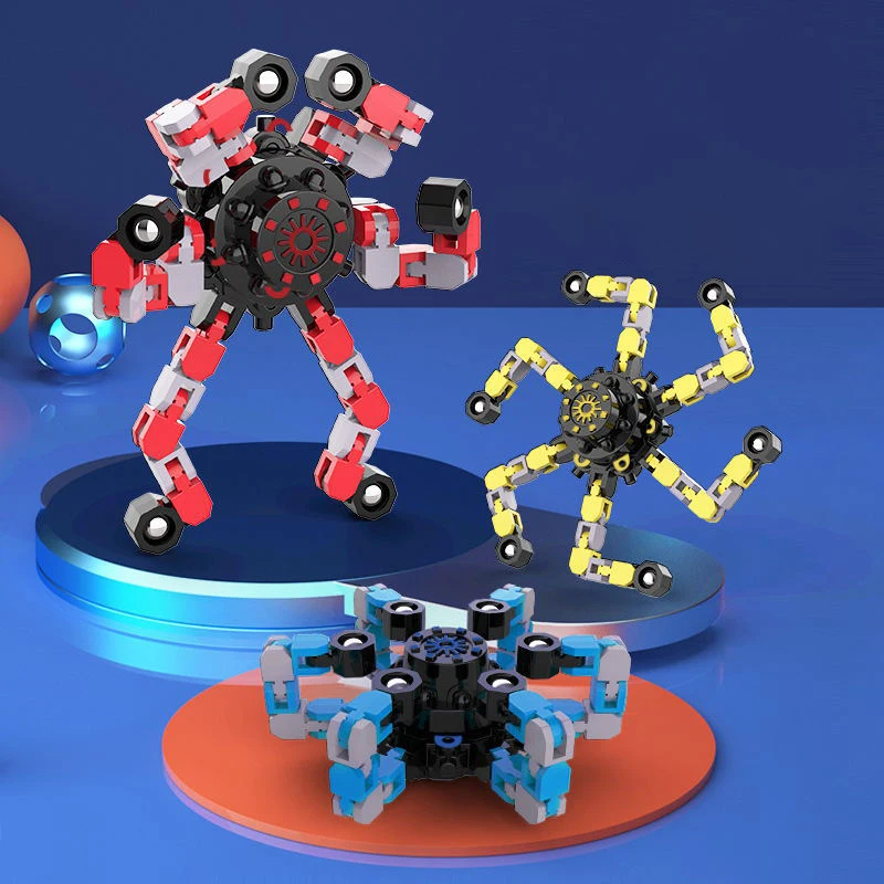 New Kid Mechanical Fingertip Top Gyroscope Deformation Finger Decompression Toys Tool