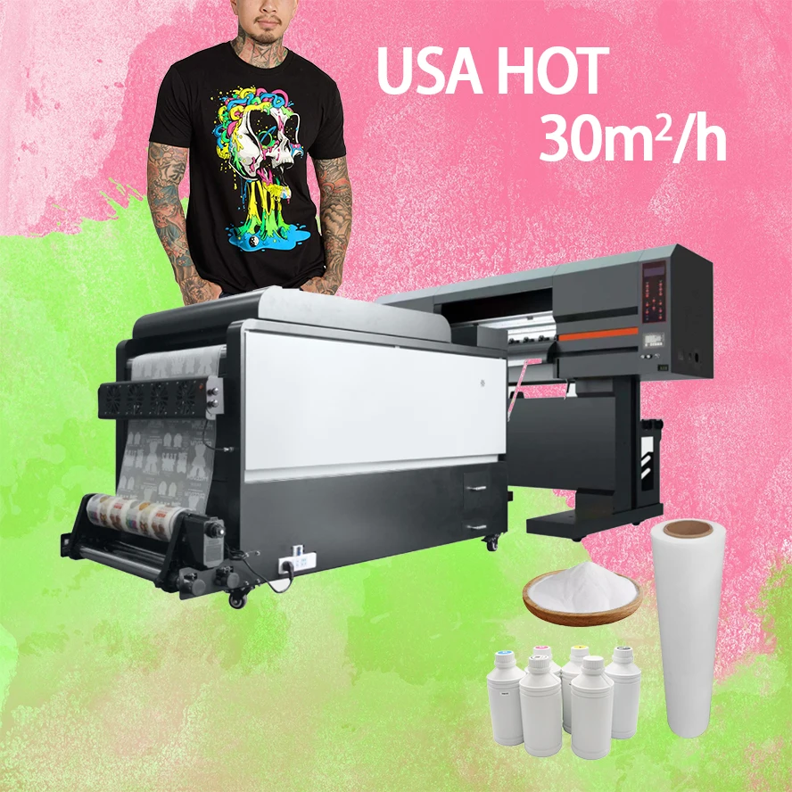 24 Digital Dtf Printer Printing Machine 60-80 Cm Dtf Drucker 60Cm A1 Complete Set