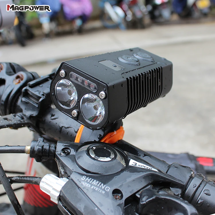 Multifunction Power Bank Function Bicycle Headlight with Digital Display USB Rechargeable LED Bike Light