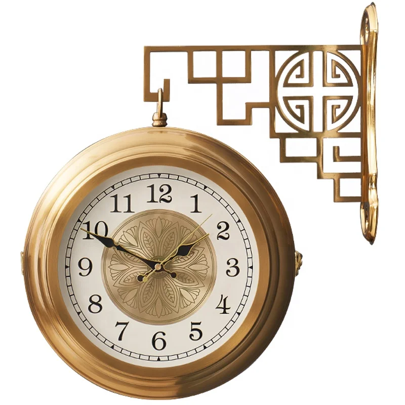 12 inch luxury living room creativity silent double faced clock personality creativity decoration wall double faced wall clock