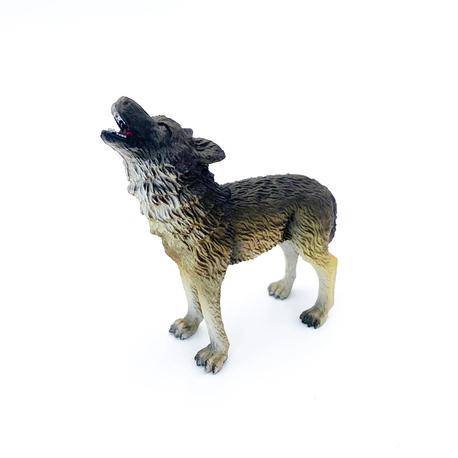 Realistic High Quality PVC Plastic Animal Figure Toys Realistic Pet Eco-friendly Animal Roaring Wolf Figure Toys