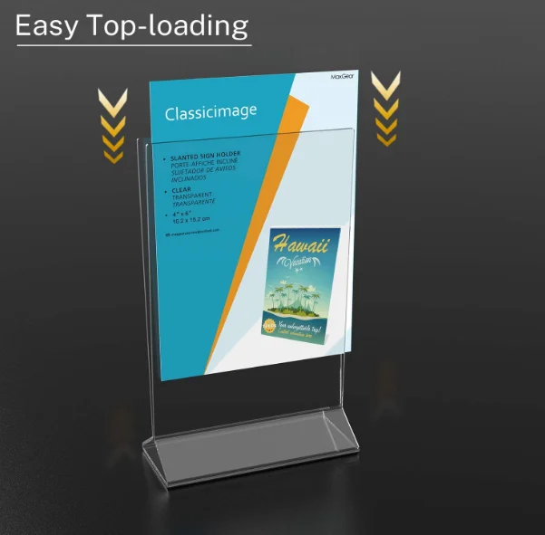 4x6 inches Acrylic Menu Holder Clear Table Display Holders AD Covers  Plastic Sign Holder for Restaurant