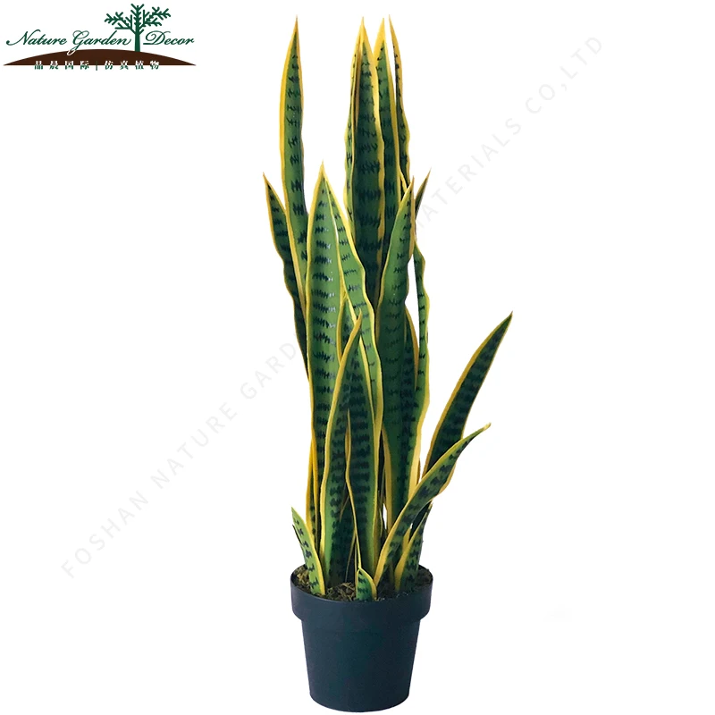 Модное змеиное дерево Sansevieria Trifasciata Prain зеленое и желтое искусственное растение бонсай
