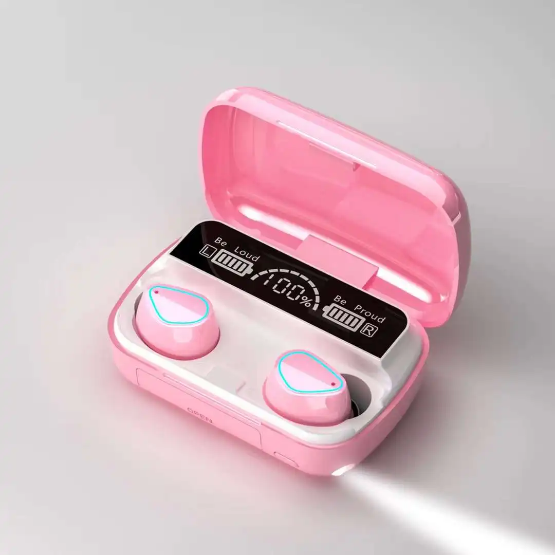 Min Headset Sport Earbuds Microphone TWS Wireless Headphones Stereo M30pro earphone pink