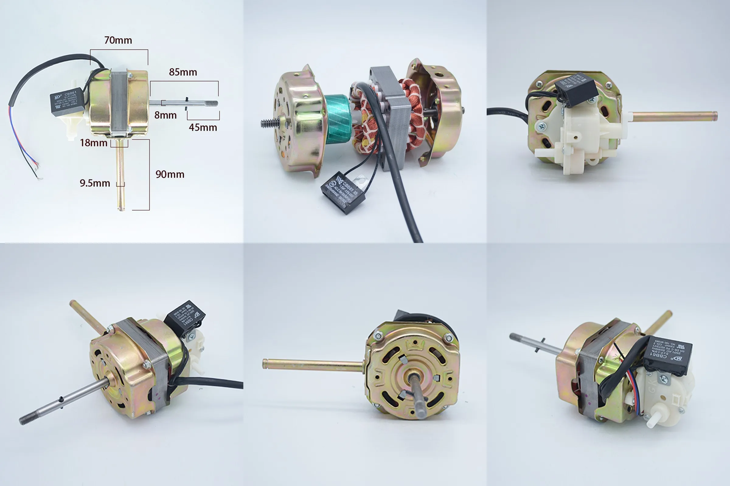 110v capacitor 7118 aluminium 90w electric fan motor ac 55w blowing for 3 in 1 stand fan