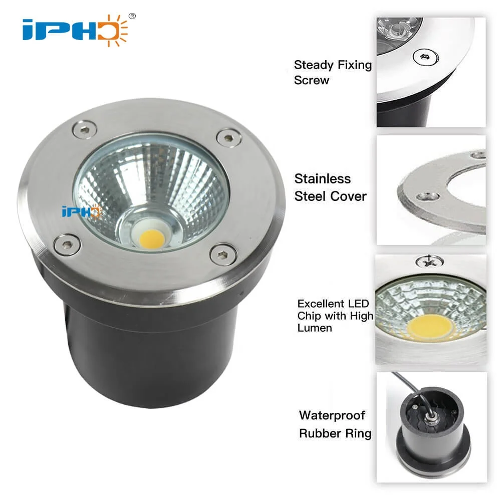 3W Waterproof Ip65 Landscape Garden Lighting Cob Led Underground Light