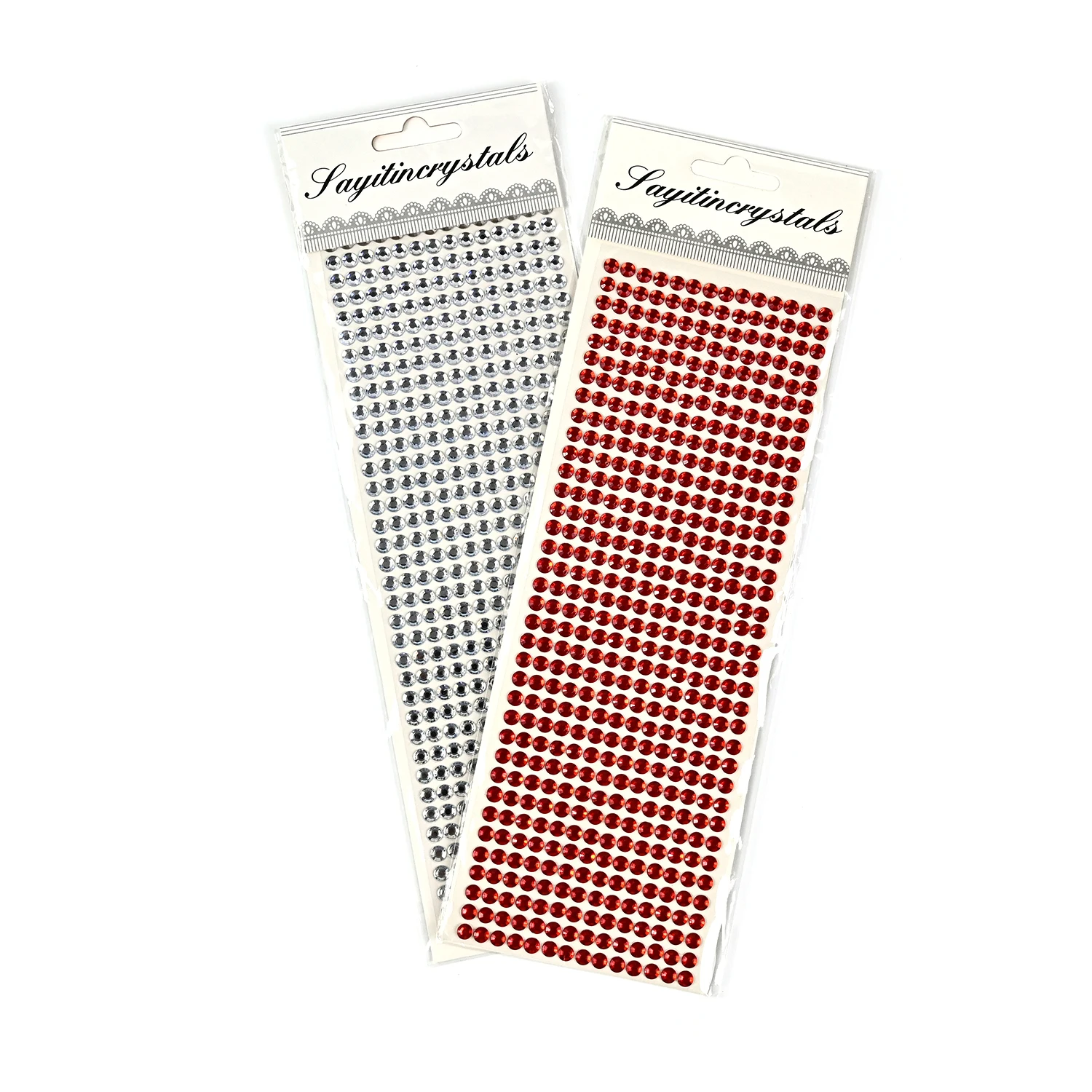 Mobile Phone Decoration  Rhinestone Sticker Sheet Adhesive Crystal Red  Face Painting Sticker For Craft and kids students