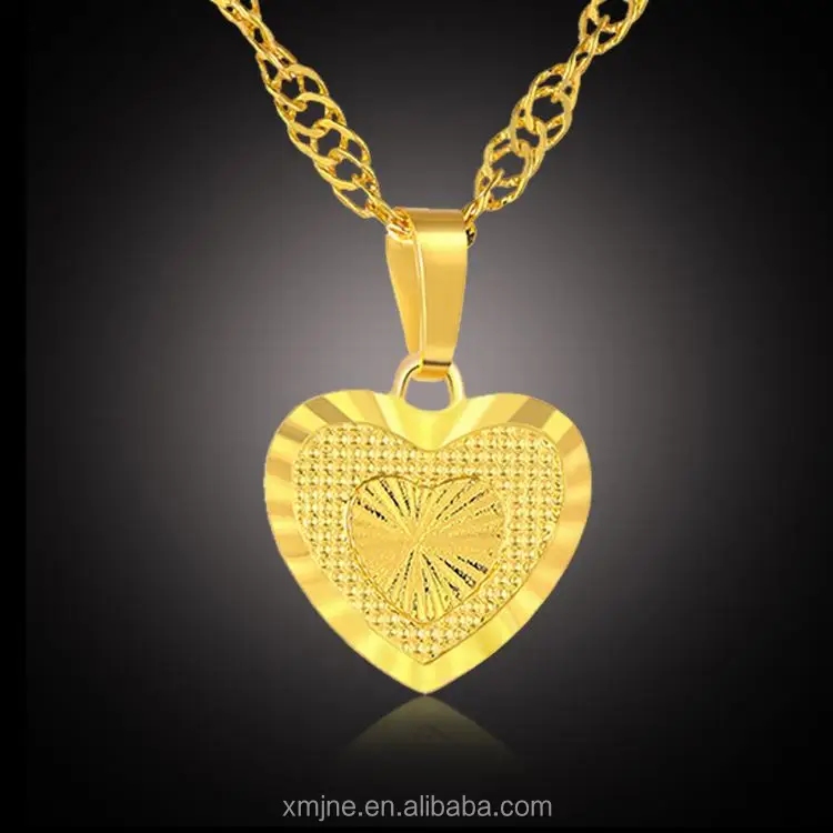 European And American Jewelry Korean Fashion Gold-Plated Peach Heart Necklace Romantic Wedding Pendant Necklace Women