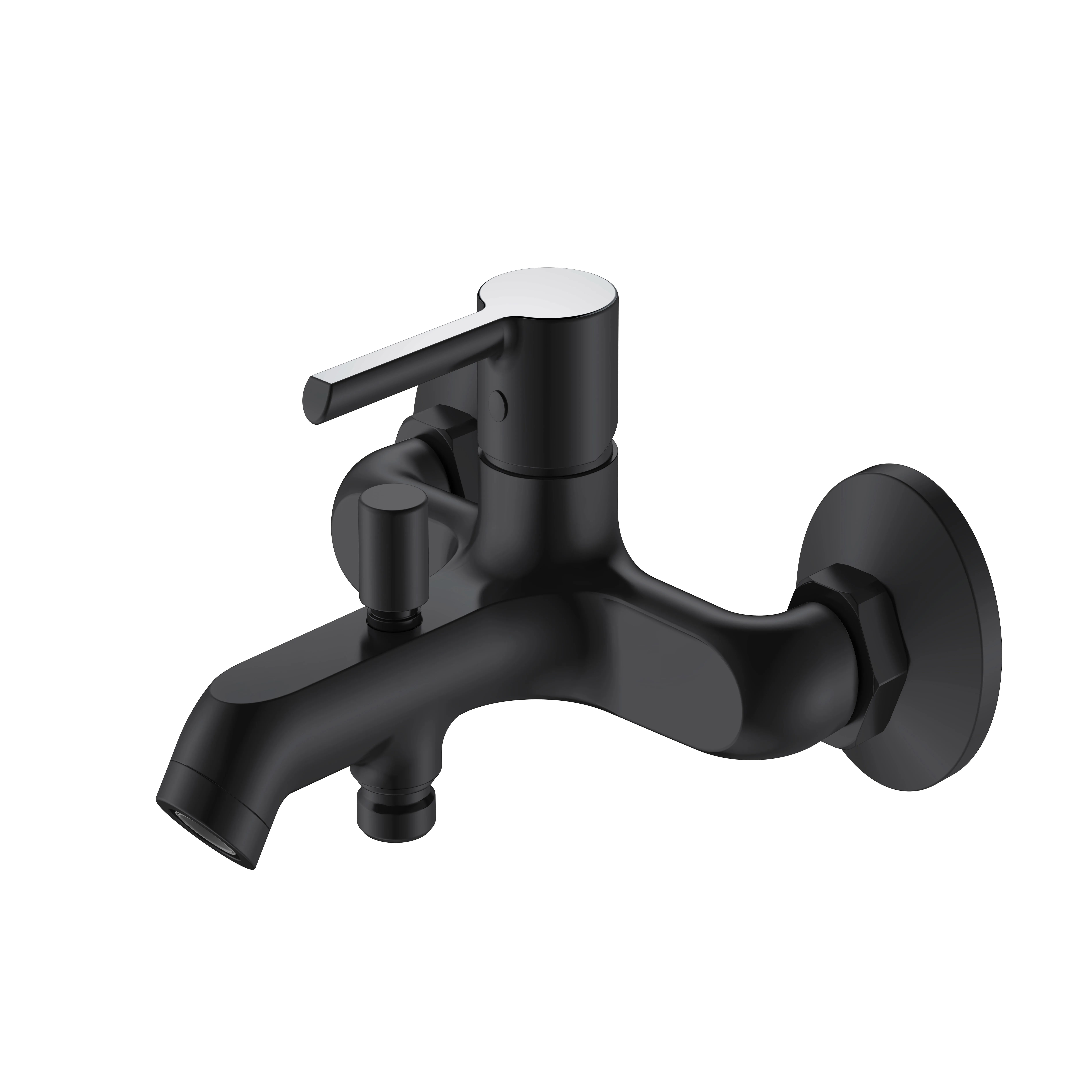 Classical Wall Mounted Bathroom Black Thermostatic Bath Tub Shower Faucet Mixer Tap