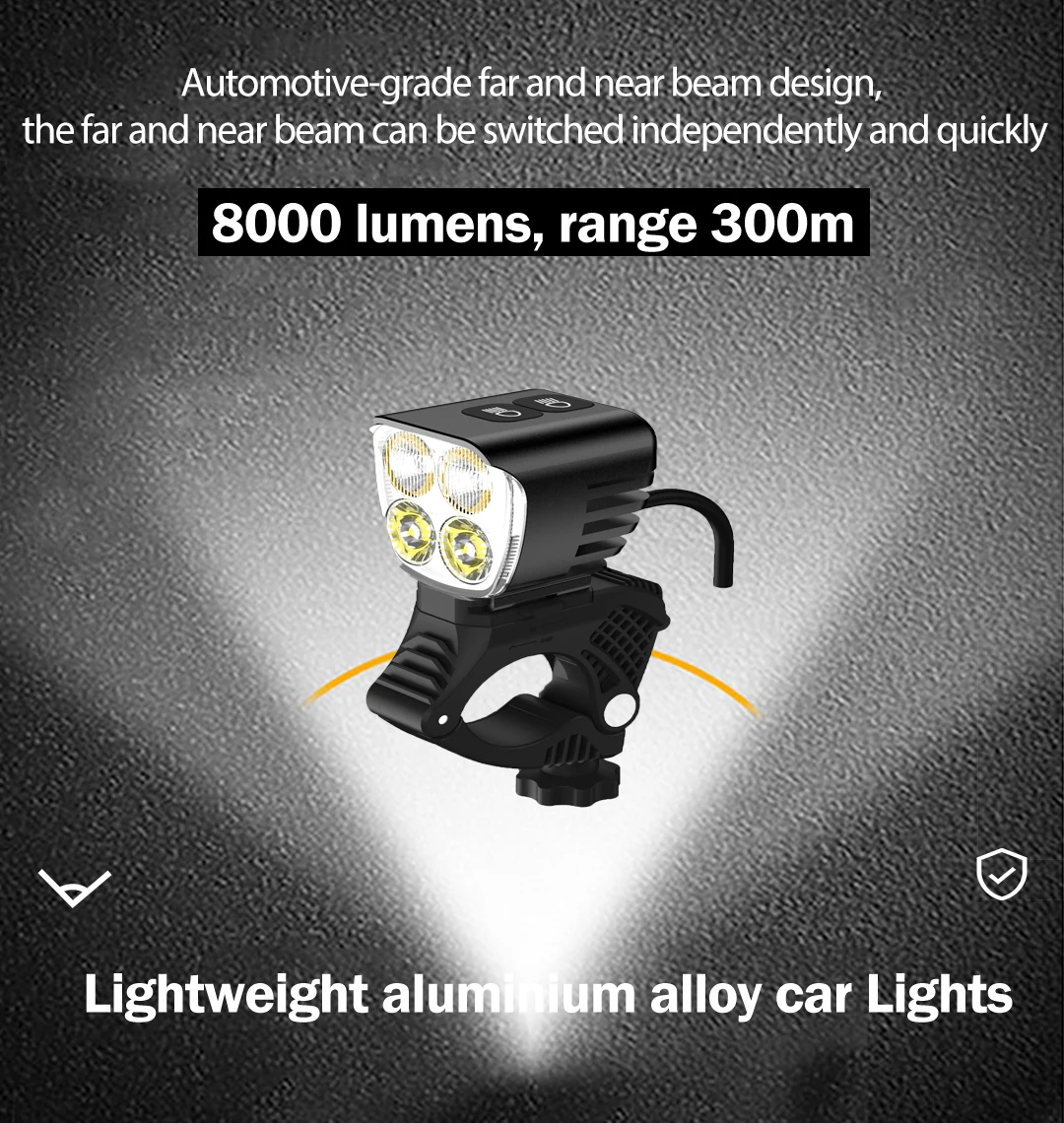 SZFJ Wholesale 5000 Lumen Supre Bright Rechargeable Bike Handlebar Light Bicycle Light and Headlight