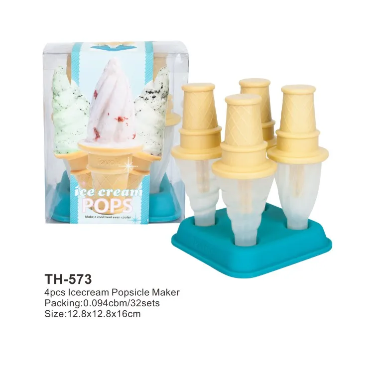 Clear plastic cream cup set with stand Ice Cream Cone Ice Cream Maker Factory Wholesale