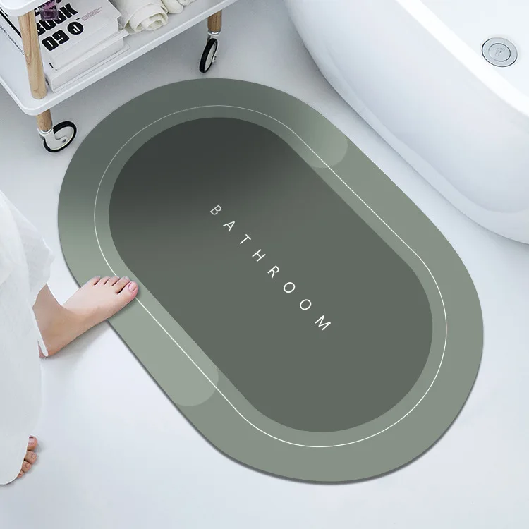 Bath Mat Super Absorbent Non Slip Diatom Mud Bathroom Rug Quick Drying Bath Shower Rug Kitchen Entrance Door Mats Home Floor Mat