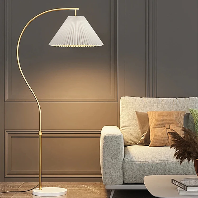 2025 New LED Beside Table Lamp Desk Lamp Modern Design with Reversible Paper Pleated Fabric Lampshade