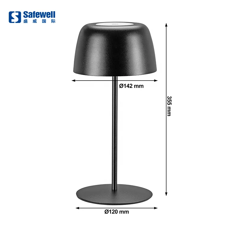 Stylish Dimmable RGB Battery Rechargeable Table Lamp Touch Switch Waterproof Light for Bar Home Garden